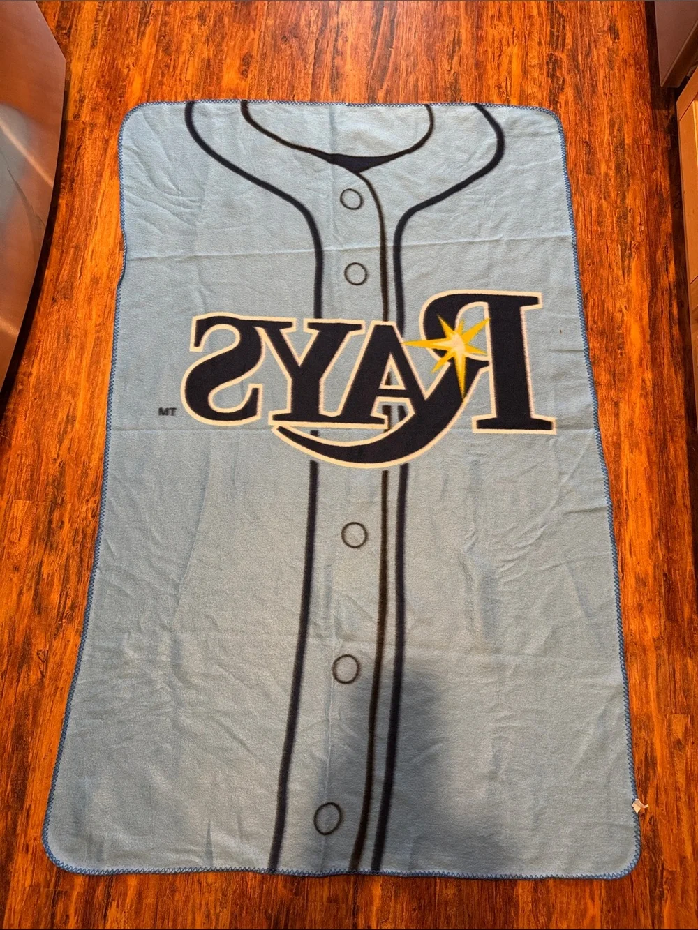 Tampa Bay Rays Light Blue Logo Fleece Blanket